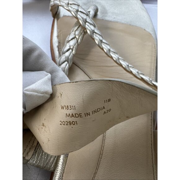 Cole Haan Womens Metallic Braided Strap Sandals Size 11 - Picture 8 of 10